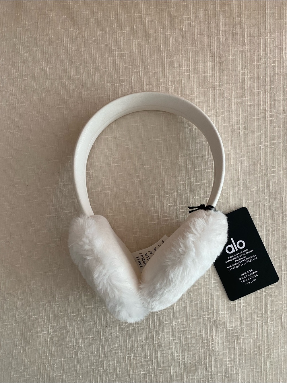 Alo Yoga Faux Fur Ear Muffs in Ivory